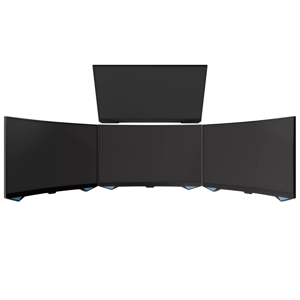 Triple 32" Curved Display + Quad